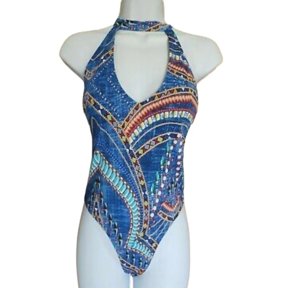 Tini Bikini Cutout Print Swimsuit NWT - Picture 5 of 6
